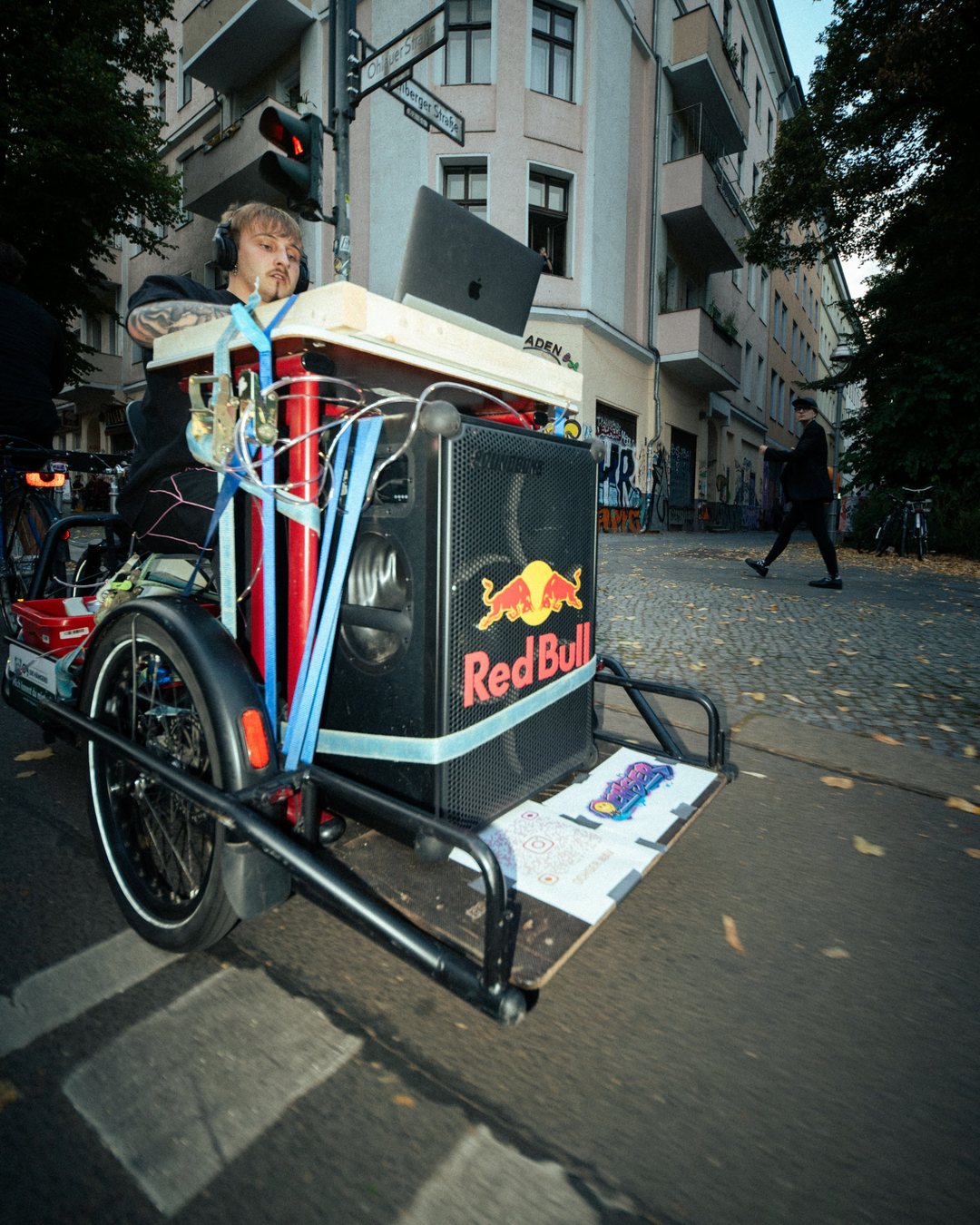 Berlin Night Run: der DJ auf dem Lastenrad